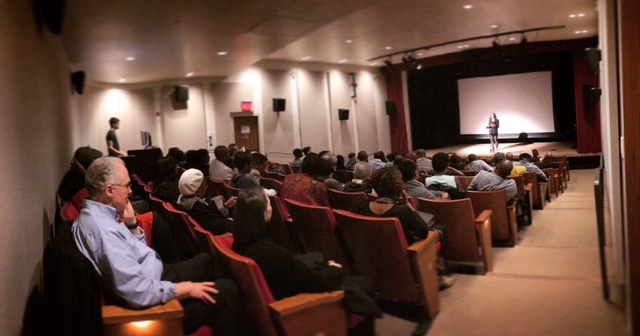 Photo taken after the screening of Joseph Bitamba's documentary "ISHYAKA : La volonté de vivre", 2017, Photo by Jacquelyn Hébert